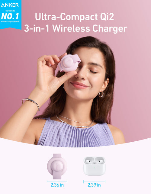 Load image into Gallery viewer, Anker MagGo Wireless Charging Station (3-in-1, Foldable Pad)
