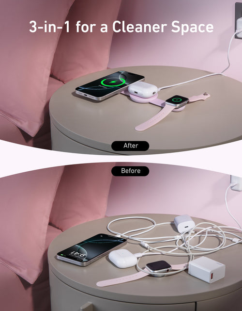 Load image into Gallery viewer, Anker MagGo Wireless Charging Station (3-in-1, Foldable Pad)
