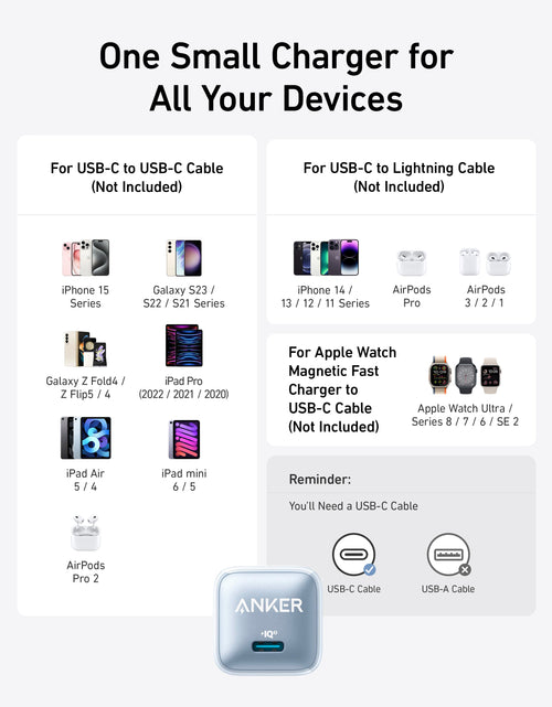 Load image into Gallery viewer, Anker Nano Charger (20W)
