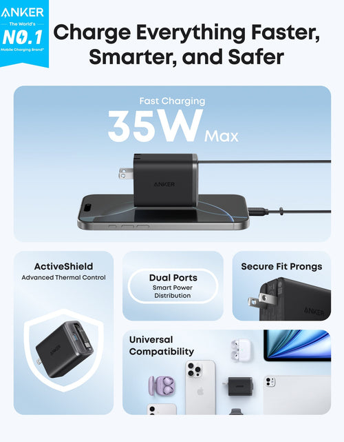 Load image into Gallery viewer, Anker Nano Charger (35W, Built-In Retractable USB-C Cable)
