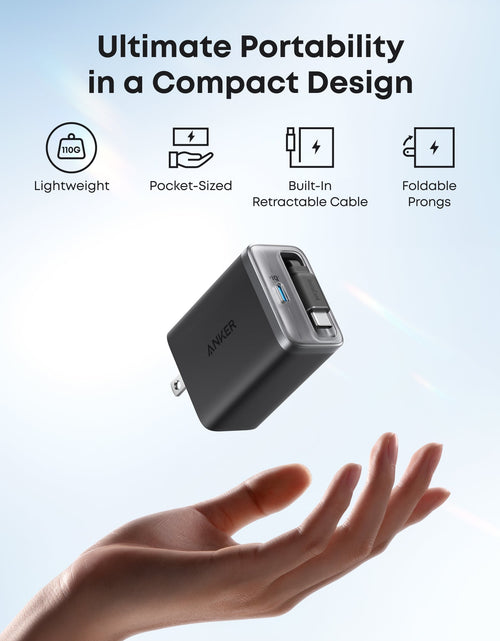 Load image into Gallery viewer, Anker Nano Charger (35W, Built-In Retractable USB-C Cable)
