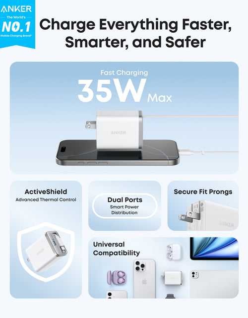 Load image into Gallery viewer, Anker Nano Charger (35W, Built-In Retractable USB-C Cable)
