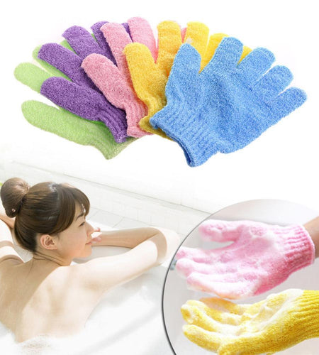 1Pc Shower Bath Glove Exfoliating Wash Skin Spa Massage Body Back Scrub Scrubber