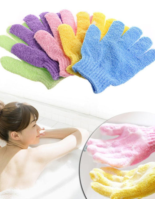 Load image into Gallery viewer, 1Pc Shower Bath Glove Exfoliating Wash Skin Spa Massage Body Back Scrub Scrubber
