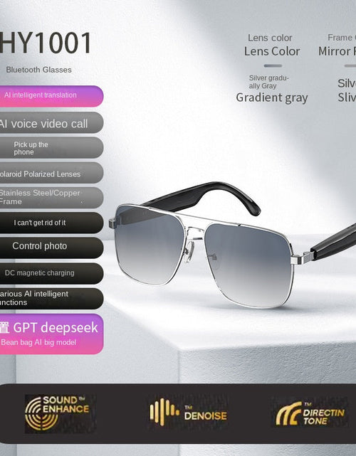 Load image into Gallery viewer, Bluetooth Smart AI Sunglasses Multi functional Real time Translation Headphones Call Listening to Music
