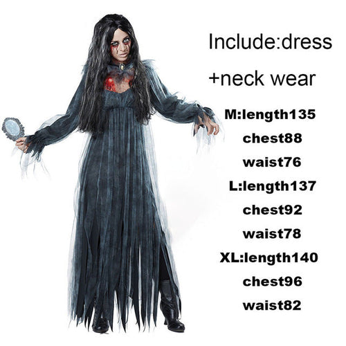 Load image into Gallery viewer, Scary Halloween Costumes for Adult Men Zombie Nurse Nun Bloody Ghost Bride Middle Ages Women Fancy Dress Cosplay Costumes
