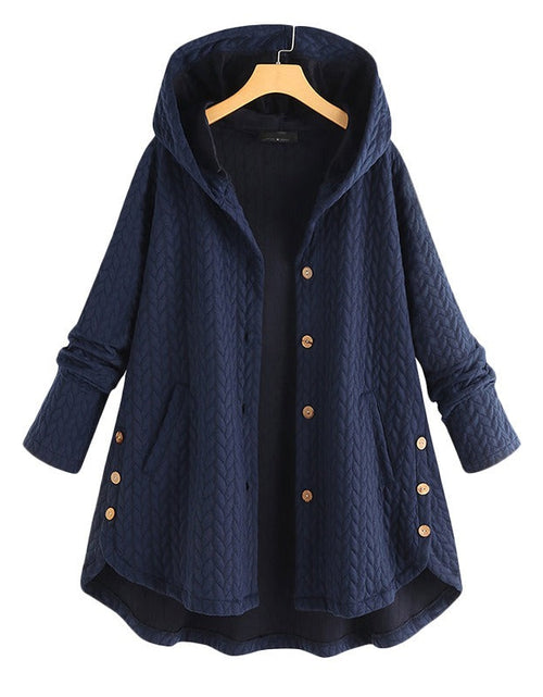 Load image into Gallery viewer, Fashion Women's Cotton Padded Jacket Hooded Medium Long Coat Casual Warm Cotton Padded Jacket In Autumn And Winter
