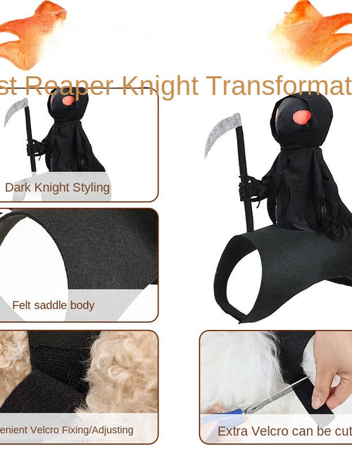 Load image into Gallery viewer, Dog Dark Harvesting Knight Transforms into Pet Costume for Halloween

