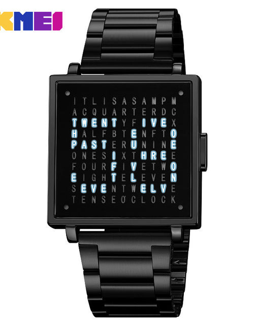 Load image into Gallery viewer, LED steel strip electronic leisure waterproof watch
