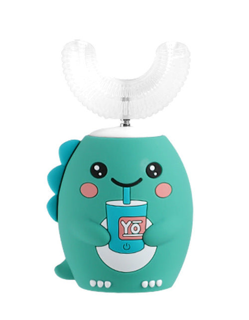 Load image into Gallery viewer, U-shaped electric toothbrush children's rechargeable 2-6-12-year-old rechargeable baby toothbrush U-shaped little dinosaur child
