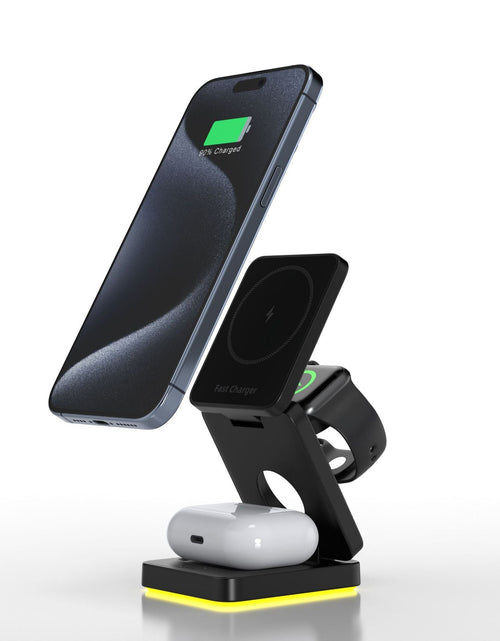 Load image into Gallery viewer, 3 in 1 Wireless Charger Magnetic Foldable Charger For iphone charger power Adapter Charging Stand &amp; Holder

