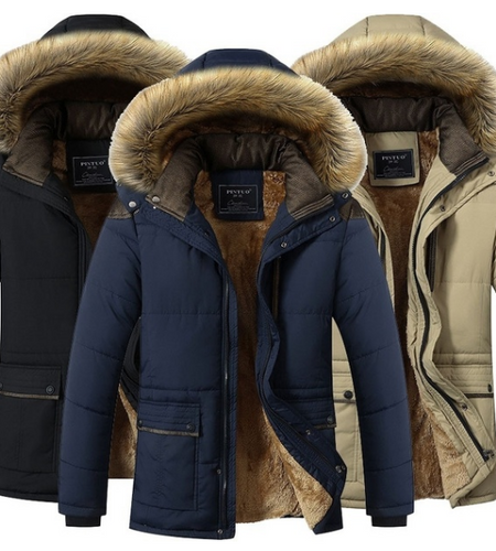 Winter Coat Plus Size Men Jacket Warm Overcoat Outwear Cotton Hooded Down Coat