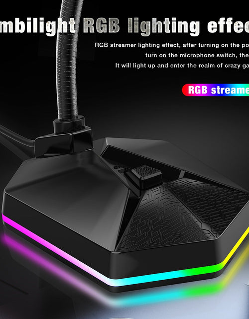 Load image into Gallery viewer, New microphone RGB luminous bendable USB microphone no drive voice chat video conference microphone
