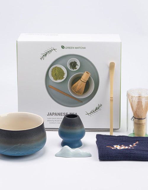 Load image into Gallery viewer, Premium 8-piece Matcha Set: Ceramic Chawan, whisky gift box, Matcha tools – for tea lovers

