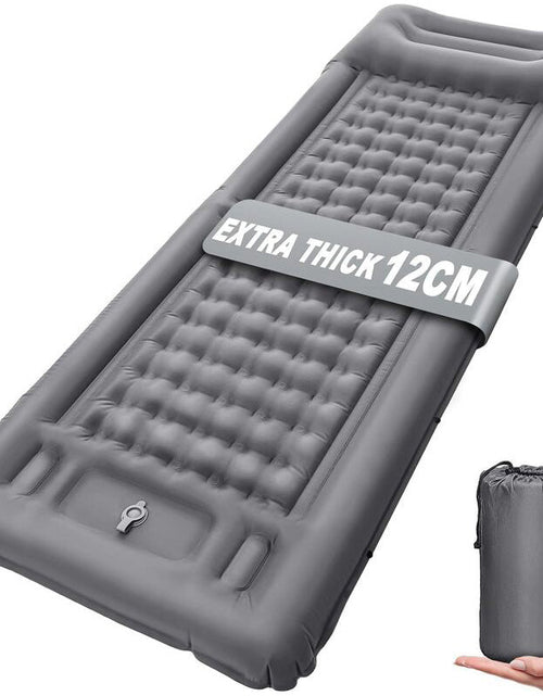 Load image into Gallery viewer, Outdoor thicken self-inflating camping mattress: ultralight, with built-in pump, ideal for travel, hiking, fishing.
