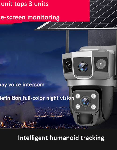 Load image into Gallery viewer, V380PRO-9 Solar powered WiFi Outdoor Waterproof Ball Machine HD Monitoring Camera Remote Uninterrupted Power
