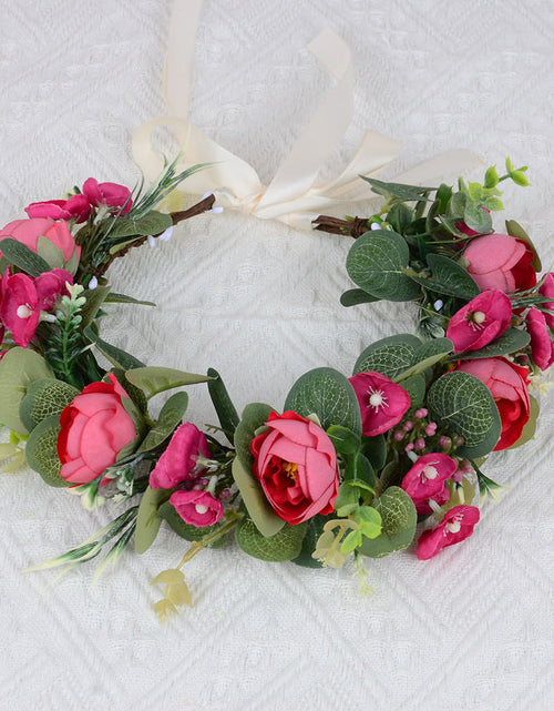 Load image into Gallery viewer, European and American style brides, sweet flower garlands, hair accessories, photography, photography, travel, hairbands, super fairy wedding dresses, dress accessories
