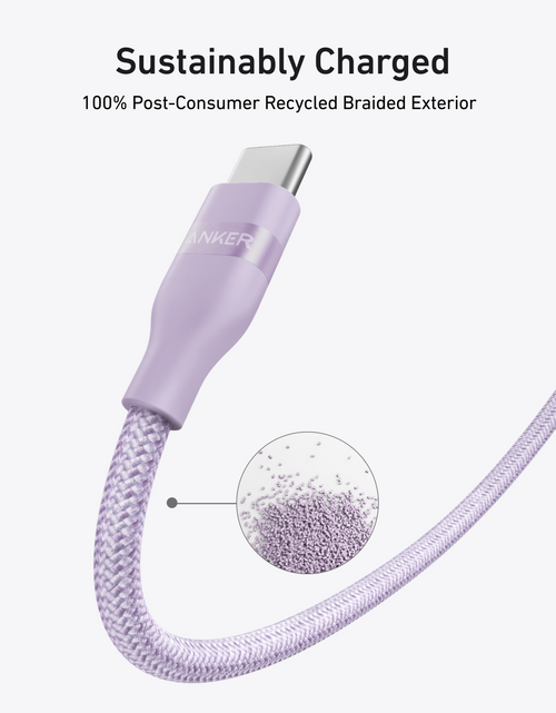 Load image into Gallery viewer, Anker USB-C to USB-C Cable (3 ft / 6 ft, 240W, Upcycled-Braided)
