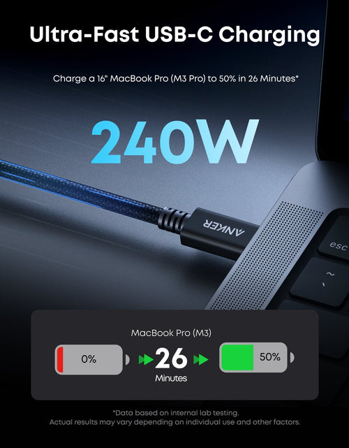 Load image into Gallery viewer, Anker Prime Thunderbolt 5 Cable (3.3 ft/1.7 ft, 80 Gbps, 240W)
