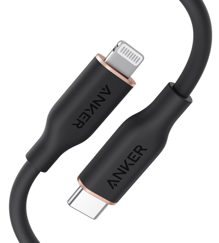 Anker <b>641</b> USB-C to Lightning Cable (Flow, 3 ft Silicone)