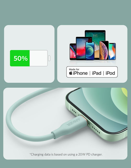 Load image into Gallery viewer, Anker <b>641</b> USB-C to Lightning Cable (Flow, 3 ft Silicone)
