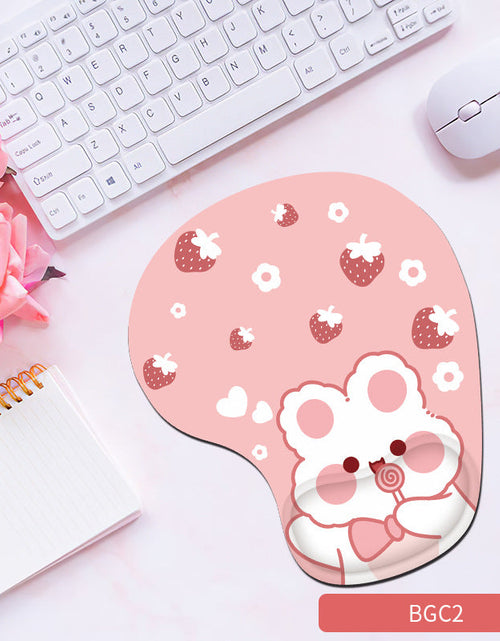Load image into Gallery viewer, Silicone wrist mouse pad female comfortable computer soft non-slip hand rest pad thick non-slip wrist rest cute game pad
