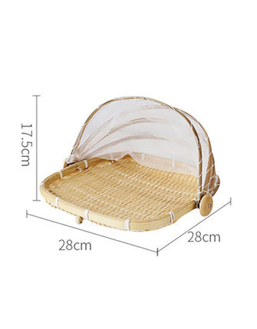 Load image into Gallery viewer, Handmade Bamboo Basket Steamed Bread Basket Bamboo Dustpan
