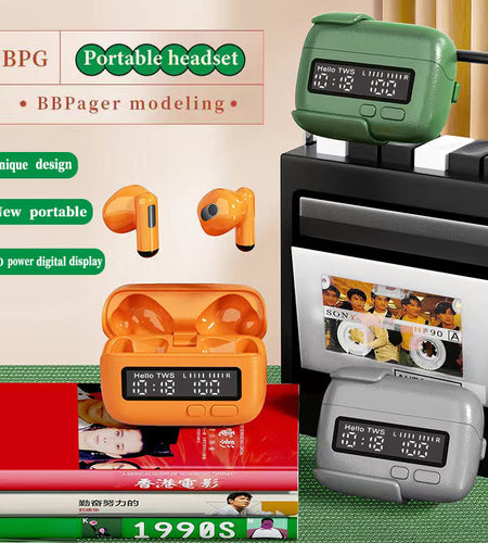 BPG portable wireless Bluetooth headset BB machine unique retro personalized trendy digital clock