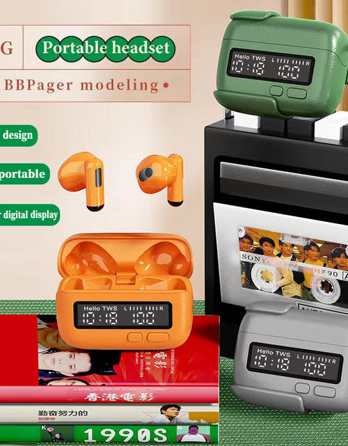 Load image into Gallery viewer, BPG portable wireless Bluetooth headset BB machine unique retro personalized trendy digital clock
