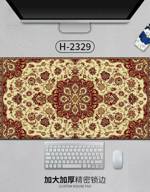 Load image into Gallery viewer, Large Persian Mouse Pad Office Carpet MousePad Natural Rubber Lockedge Anti Slip Desk Mat Laptop Office Game Accessories Pad
