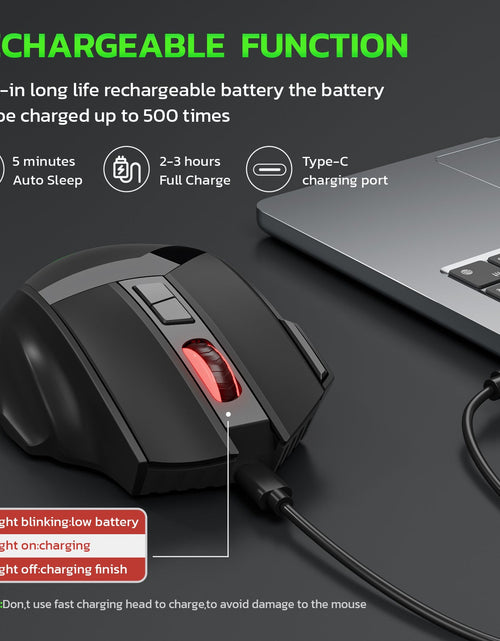 Load image into Gallery viewer, Wireless charging Bluetooth dual-mode 10 key mute gaming mouse 4800DPI mouse RGB color light
