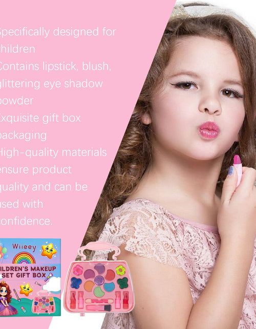 Load image into Gallery viewer, Kids Makeup Set Gift Box Kids Play Fun Girl Makeup Lipstick Eyeshadow Makeup
