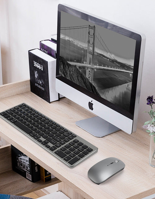 Load image into Gallery viewer, Charging Bluetooth the third mock examination wireless keyboard two zone digital mouse set for iPad game mute office
