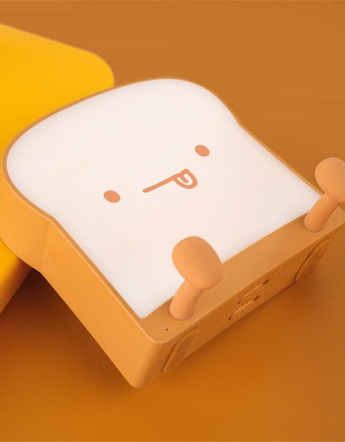 Load image into Gallery viewer, Toast Bread Night Light USB Charging Pat Timing Light Single-Sided Light-Emitting Square Bread Shape Bedside Lamp
