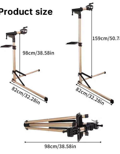 Load image into Gallery viewer, Adjustable Height Pro Exercise Bike Repair Stand: Aluminum, Foldable, Repair Support
