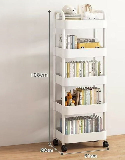 Load image into Gallery viewer, Multi-Layer Wheeled Utility Cart (for home, kitchen, bathroom storage: snacks, books)
