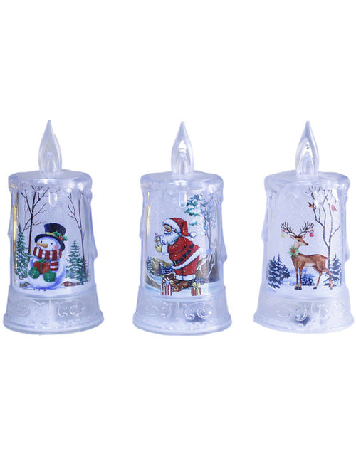 Load image into Gallery viewer, Christmas led electronic candle light Christmas snowman elk decoration luminous night light atmosphere light ornaments
