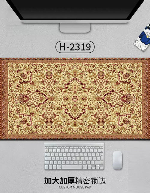 Load image into Gallery viewer, Large Persian Mouse Pad Office Carpet MousePad Natural Rubber Lockedge Anti Slip Desk Mat Laptop Office Game Accessories Pad
