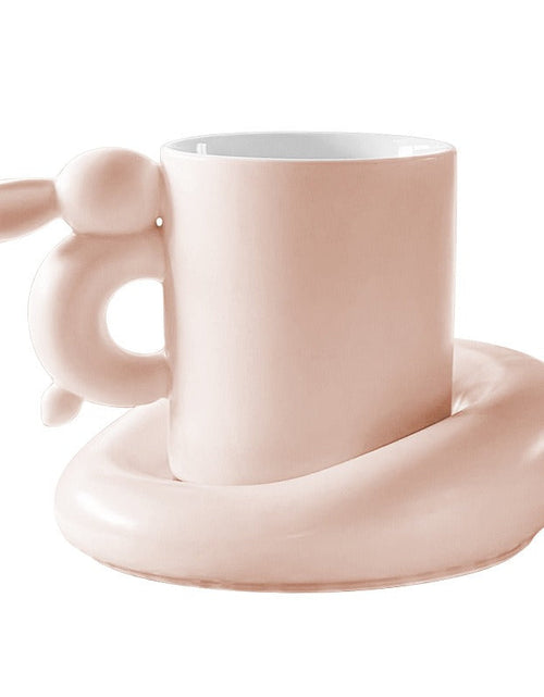 Load image into Gallery viewer, Rabbit Coffee Cup Milk Ceramic Cup And Saucer Set Design Sense Ins Niche Afternoon Tea High Value Mug
