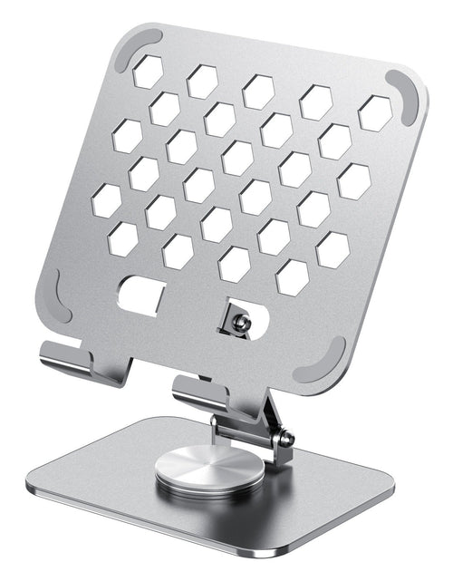 Load image into Gallery viewer, Tablet stand 360 degree rotating folding all metal live streaming learning iPad universal stand for tablets and smartphones
