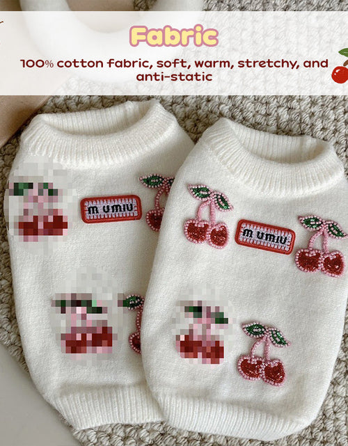 Load image into Gallery viewer, Teddy/Bichon/Maltese Winter Warm Sweater - Cute Fruit-Print Knit
