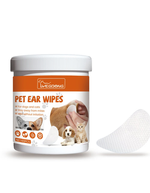 Load image into Gallery viewer, Yegbong Pet Ear Wipes, Pet Ear Cleaning Deodorizing Removing Mite And Earwax Cleaning Wipes
