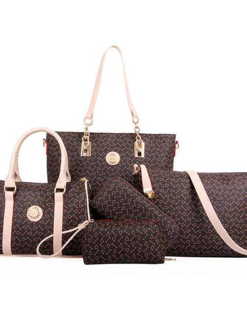 Load image into Gallery viewer, 6 pcs lady set bag Women handbag with shoulder bag+Totes+clutch+key holder
