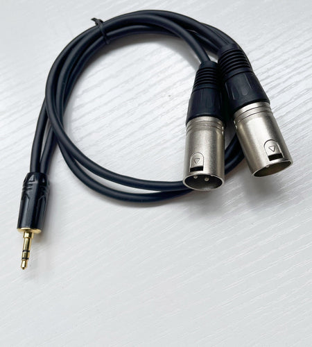 3.5mm 1/2 conversion dual XLR cable, 3.5 pairs of dual XLR male and female three core to two XLR male and female audio cable