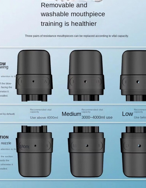 Load image into Gallery viewer, Abdominal breathing trainer lung capacity data detector
