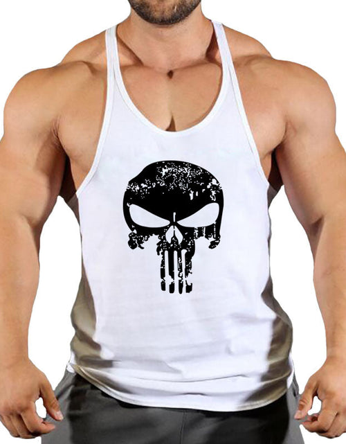 Load image into Gallery viewer, Fitness vest men's loose sleeveless T-shirt sports clothes camisole sports training top
