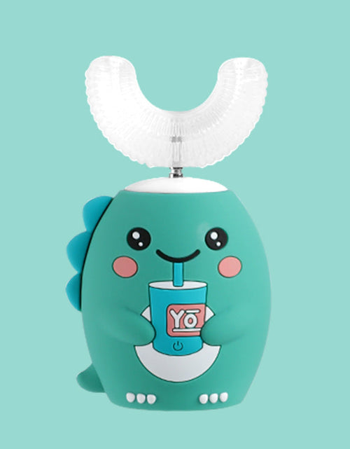 Load image into Gallery viewer, U-shaped electric toothbrush children's rechargeable 2-6-12-year-old rechargeable baby toothbrush U-shaped little dinosaur child
