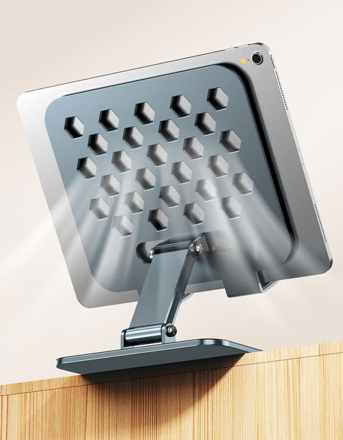 Load image into Gallery viewer, Tablet stand 360 degree rotating folding all metal live streaming learning iPad universal stand for tablets and smartphones
