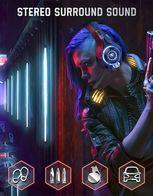 Load image into Gallery viewer, Gaming wired earphones with illuminated RGB earphones
