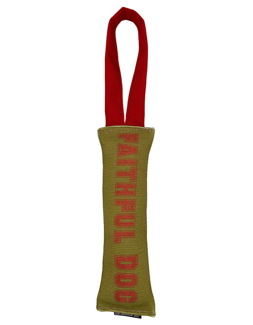Load image into Gallery viewer, Fire Hose 'Faithful Dog' Dog Toy Tug
